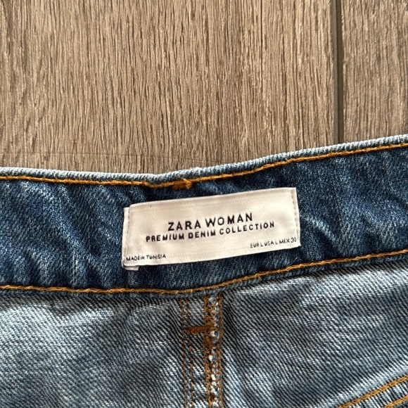 Zara denim mini skirt Large - Picture 3 of 4
